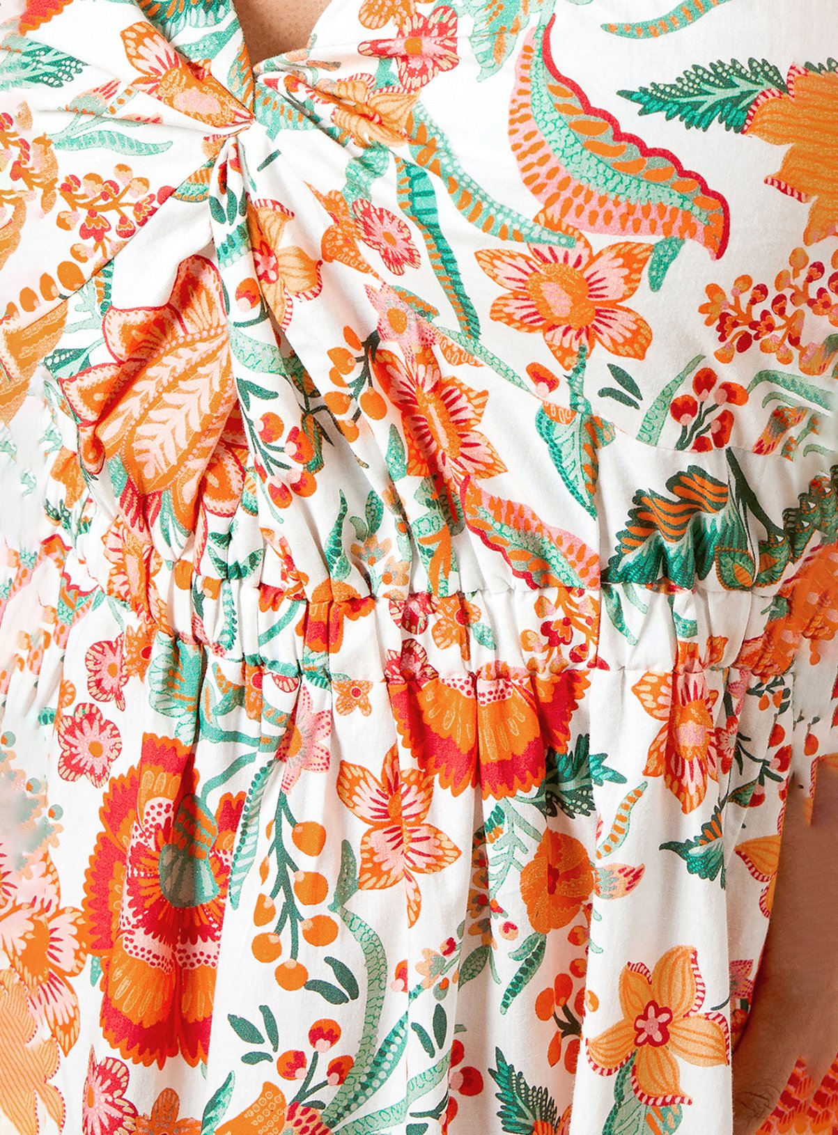 DOROTHY PERKINS Floral Poplin Twist Front Midaxi Dress 8 - Image 5 thumbnail